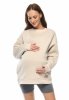MijaCulture - 3 in 1 oversize maternity and nursing sweatshirt Miley M020 Beige